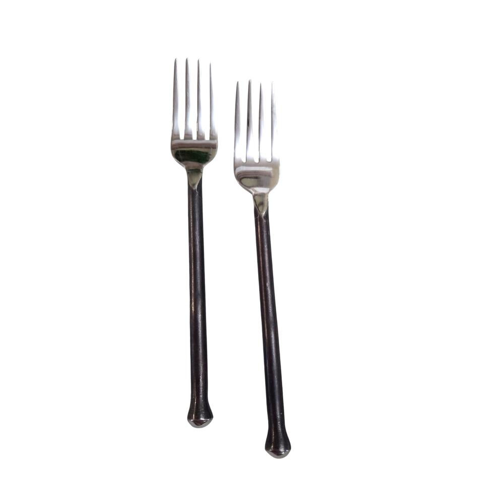 Set 2 Vtg Gourmet Settings Exotique Platinum 18/10 Stainless Dinner Fork
